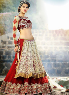 LIGHT GREEN N PINK DESIGNER PARTY WEAR LEHENGA