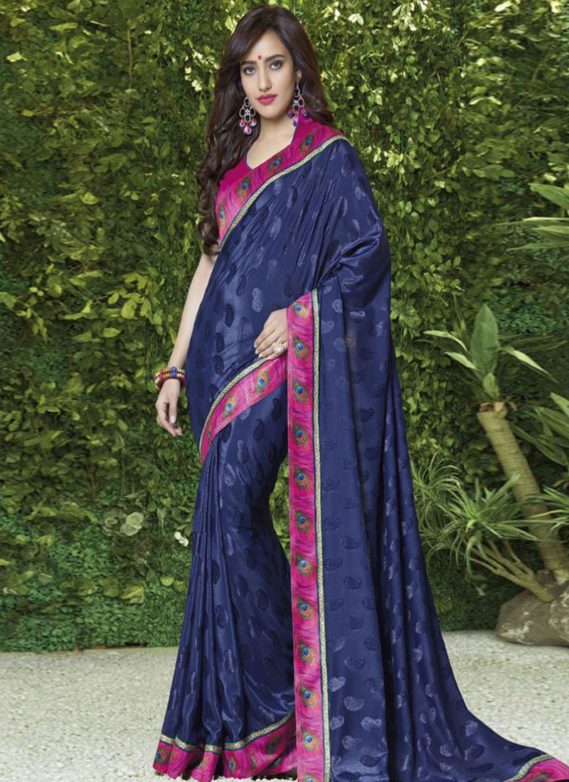 DELICATE PEACOCK SAREE - HunarDesigns.com