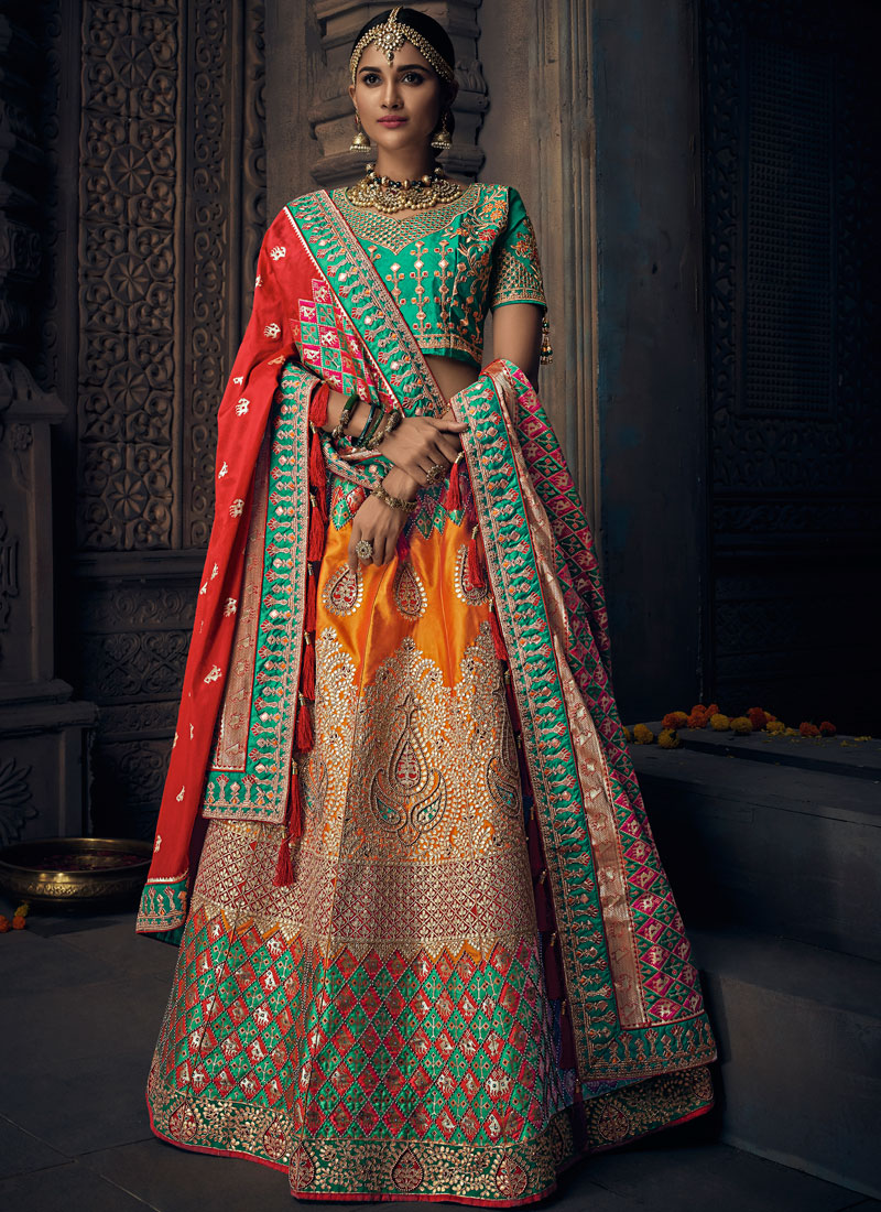 banarasi silk wedding lehenga