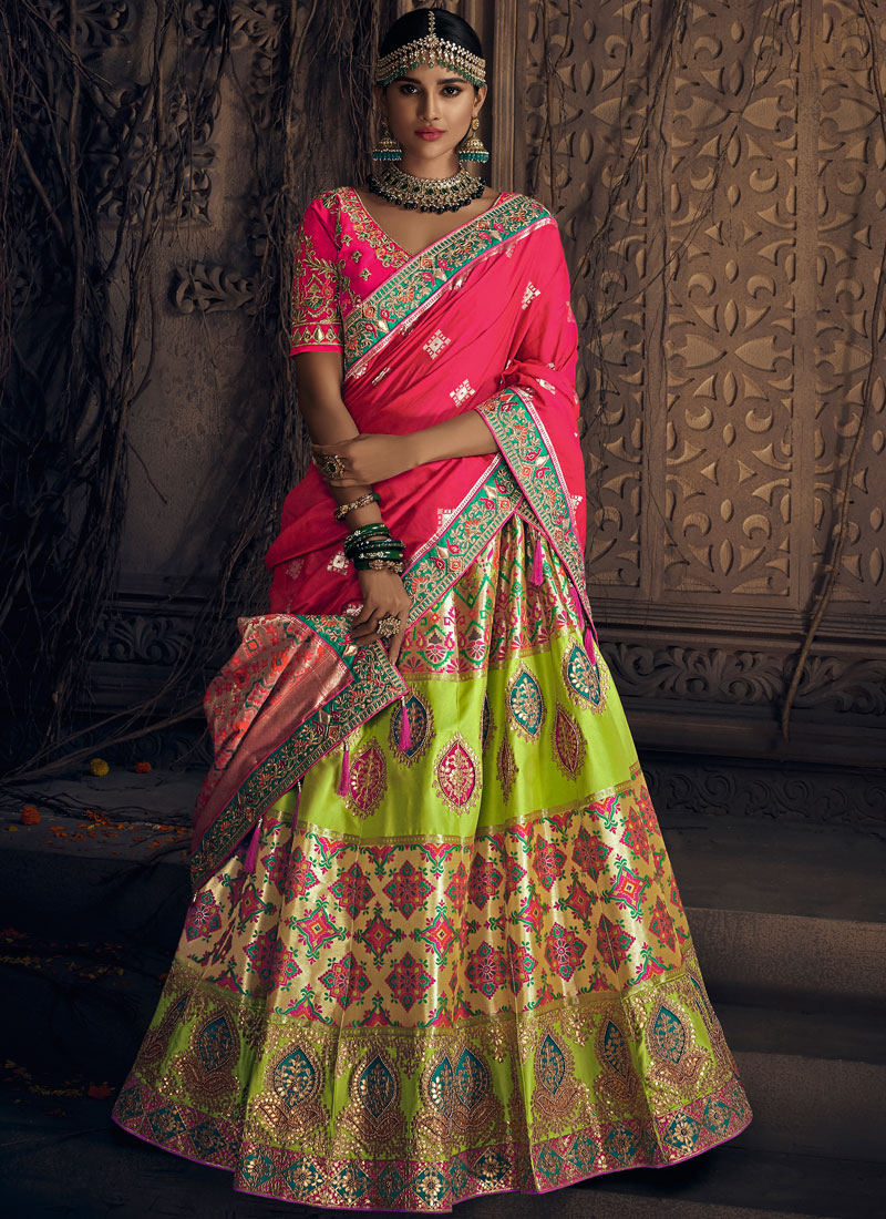 banarasi silk wedding lehenga