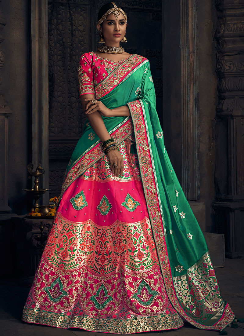 banarasi silk bridal lehenga