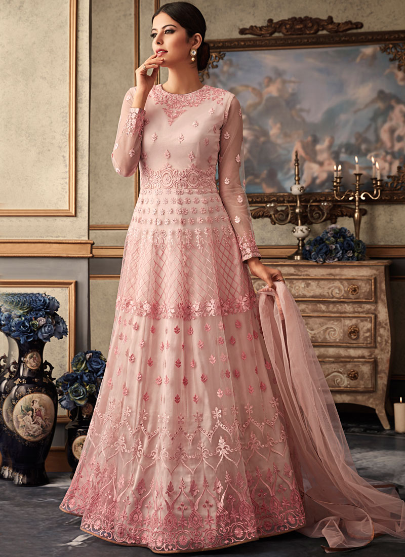 light pink anarkali dress