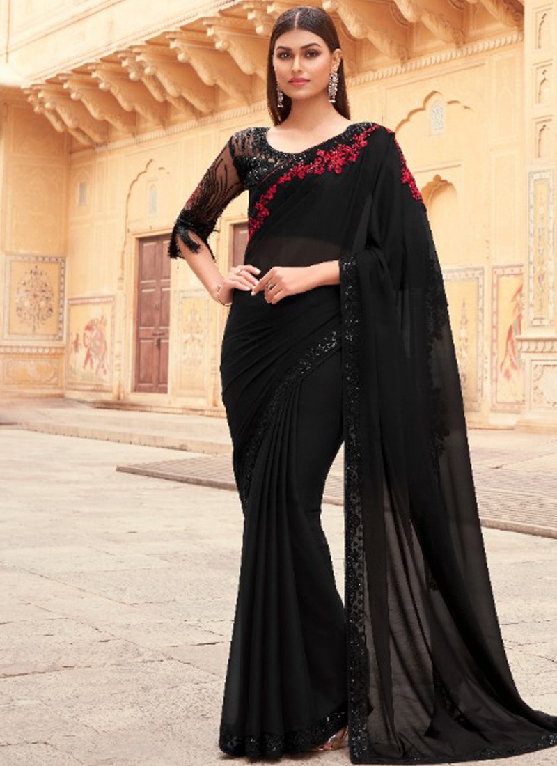 party wear saree georgette