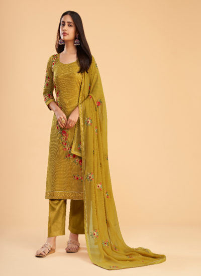 Buy MADHAV FASHIONS Ekvarna Kum Kum Polyester Malgudi unstiched Silk Saree  with Blouse & Churidar Salwar Suit Combo (Black & Yellow) at Amazon.in